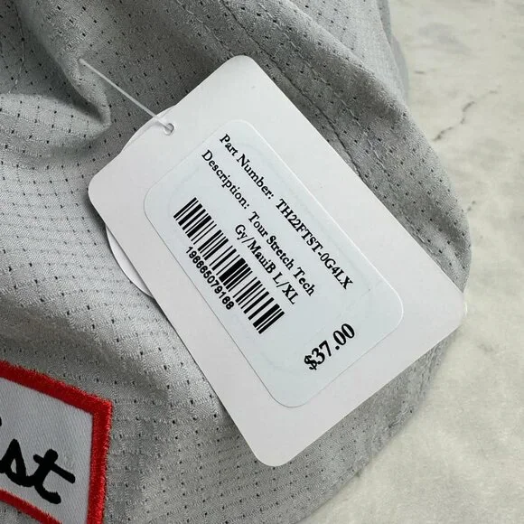 NEW Titleist Tour Stretch Tech Grey/Maui Blue L/XL Fitted Golf Hat/Cap - Picture 3 of 4